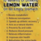 Benefits of Drinking Lemon Water on an Empty Stomach